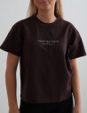 aim´n Serif Boxy T-Shirt - Brown - S