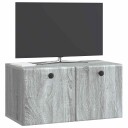  Vegghengt TV skap 59,5 x 31 x 30 cm Grå Sonoma Konstruert tre