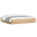 vidaXL Sengeramme med skuffer sonoma eik 200x200 cm konstruert tre 8721012244641