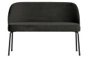 BePureHome Vogue Sofabenk - Sort Velur