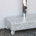 vidaXL Parasollfot lysegrå 45x25x8,3 cm granitt