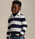 Polo Ralph Lauren White/Cruise Navy Rugby Polo T Shirt 7