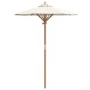hageparasol kremhvit 150x210 cm bambus
