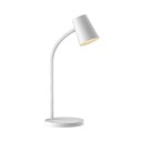 Lindby Ailina LED-bordlampe, rund fot, hvit