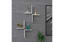 Vegghylle Faccia 44x32 cm 4 Hyller   Hvit