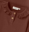 Lil" Atelier Body I/e   Slim   NmfThoro   Mahogni   Lil Atelier   4 år (104)   Langermet Body Brun Rød