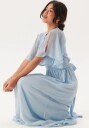 Bubbleroom Occasion Butterfly Sleeve Chiffon Gown Light blue 48