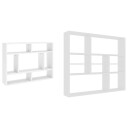 vidaXL Vegghylle hvit 75x16x55 cm sponplate