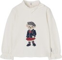Boboli Stretch Knit T Shirt For Girl  Bci   OFF WHITE   110