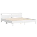vidaXL Sengeramme med hodegavl hvit 180x200 cm konstruert tre 8721012246164