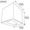 Hide-a-Lite Cube XL I Veggarmatur 3000 K 925 lm 80° 12,5 W IP65 Antrasitt Belysning