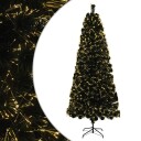 vidaXL Fiberoptisk juletre 180 cm 24 LED-lys Varmhvit PVC Grønn