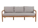 Sunzo Manchester 3 sitssoffa Teak/beige Teak/beige Natur
