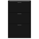 vidaXL Skoskap svart 63x24x103 cm konstruert tre