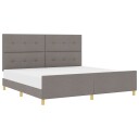  Taupe Sengeramme 200x200 cm Stoff