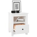 vidaXL Nattbord 2 stk hvit 40x35x49 heltre furu