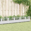 Plantekasse med plugger hvit 363,5x43,5x43,5 cm PP