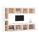 vidaXL TV-benker 6 stk hvit heltre furu