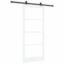 vidaXL Glidedør med tilbehør "ORKDAL"Hvit Solid Tre & Glass