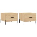  Salongbord 2 stk sonoma eik 50x50x40 cm konstruert tre 8720845428808