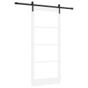 vidaXL Skyvedør med beslagsett 'ORKDAL'Hvit Solid Tre & Glass