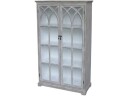 Chic Antique vitrineskap med buede glasshyller 40010700