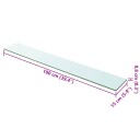 vidaXL Hyllepaneler 2 stk klart glass 100x15 cm