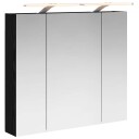  Baderomsspeilskap Svart Eik 80 x 14.5 x 70 cm Konstruert tre