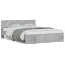 vidaXL Sengeramme med hodegavl betonggrå 140x200 cm 8721012247031