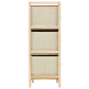 vidaXL Oppbevaringshylle med 6 stoffkurver sedertre beige