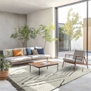 Ryetepper   Kindon Natural Cotton Shaggy off white/brun Størrelse: 80 x 150 cm