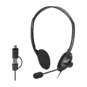 Eletra Chat USB A/C headset Svart
