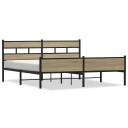  Sengeramme i metall uten madrass sonoma eik 183x213 cm 8721158367884