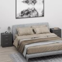 Nattbord "Eloise" med LED lys 54x39x28cm - antrasitt