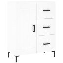 vidaXL Skjenk hvit 69,5x34x90 cm konstruert tre