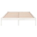 vidaXL Sengeramme hvit heltre furu 160x200 cm
