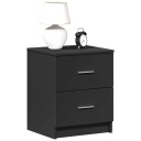  Nattbord 2 stk med 2 skuffer svart 40x36x50 cm