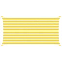 vidaXL Solskygge seil Gul og hvit 2,5 x 5 m 100% polyester Oxford