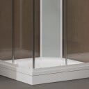1904 Otra Dusjkabinett Firkantet Hvit / 80x80cm Frostet Glass