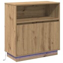  Serviesskap med LED artisan eik 71 x 34,5 x 75 cm