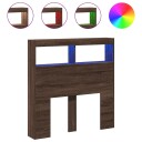  Hodegavl skap med LED brun eik 100x17x102 cm 8721012465039