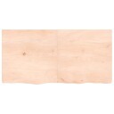 vidaXL Vegghylle 120x60x4 cm ubehandlet heltre eik