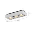 Arcchio LED-takspot Ronka, GU10, 3 lyskilder, hvit
