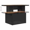 vidaXL Hagesofa Set 9 stk. Svart og krem polyrotting
