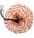 play&go  Lekeunderlag Stripes brun ⌀ 140 cm