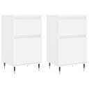 vidaXL Skjenker 2 stk hvit 40x35x70 cm konstruert tre