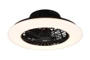 Trio Lighting Stralsund LED tak-/veggvifte matt svart starlight -