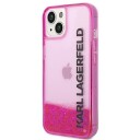 Karl Lagerfeld Liquid Glitter Hardcase til iPhone 14 Plus 6,7" Rosa Mobildeksel