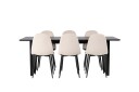Venture Home Vail Matgruppe 200 cm Rektangulær med 6 Polar stoler Beige