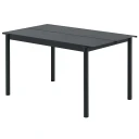 Muuto Linear Steel Spisebord 140X75 cm Anthracite Black